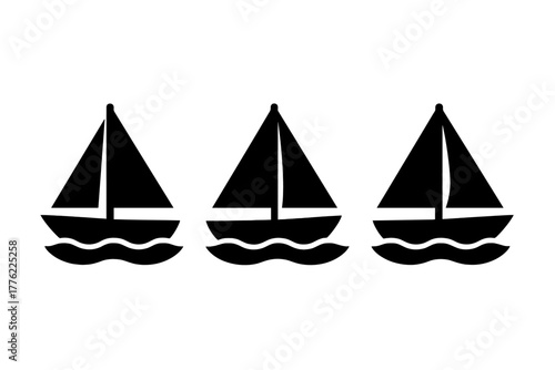 Sailboats on calm waters capture a serene moment of nautical beauty and tranquility on a clear day