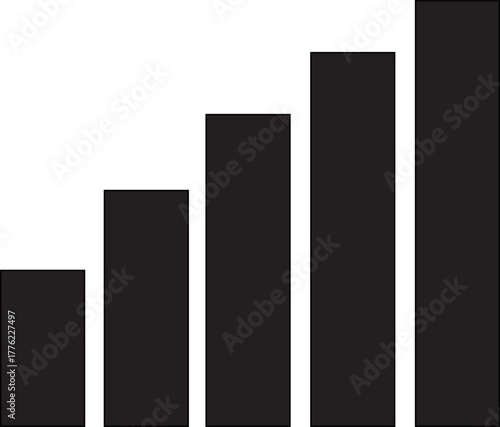Full cellular network signal strength indicator icon graphic