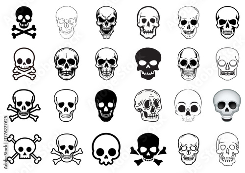 set of skulls