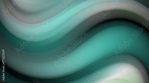 Abstract seamless looping teal liquid wave background with smooth gradient colors. This dynamic animation is ideal for modern screens and digital presentations.