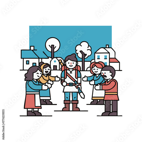 RPG_Hero_Return_Peaceful_Village_-_ミニマリストRPGの勇者の帰還と平和な村