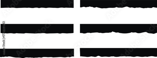 torn or ripped paper sheet, Scrapbook edge. Notebook tear or blank page split vector illustration 