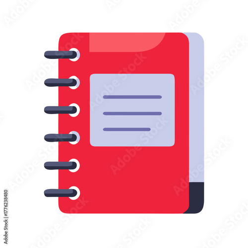 Notebook with spiral binding Material SVG Icon