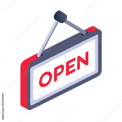 Open signboard icon Material SVG Icon