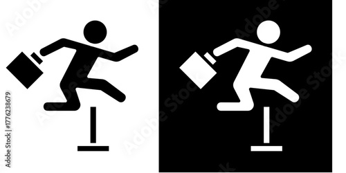 Obstacles  Icon Set White Style Collection