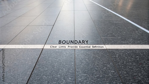 A smooth granite surface with geometric tile pattern