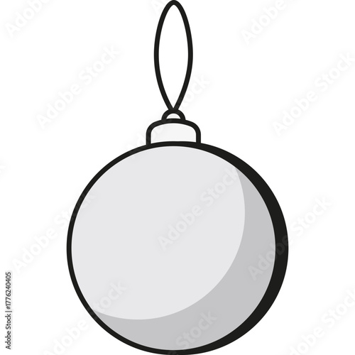 Christmas Ornament Decoration, Vector Icon Illustration