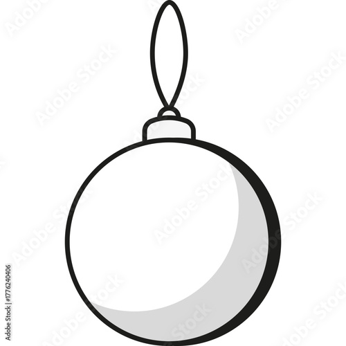 Christmas Ornament Decoration, Vector Icon Illustration