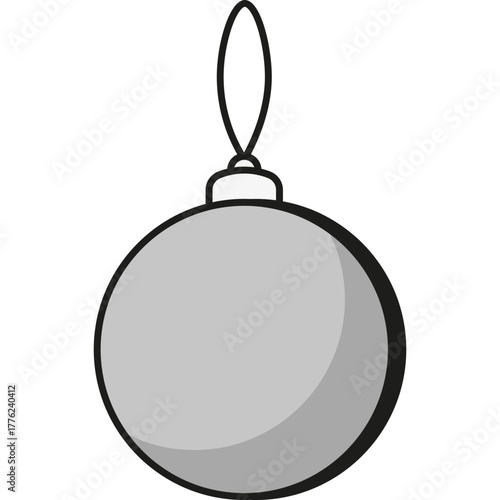 Christmas Ornament Decoration, Vector Icon Illustration