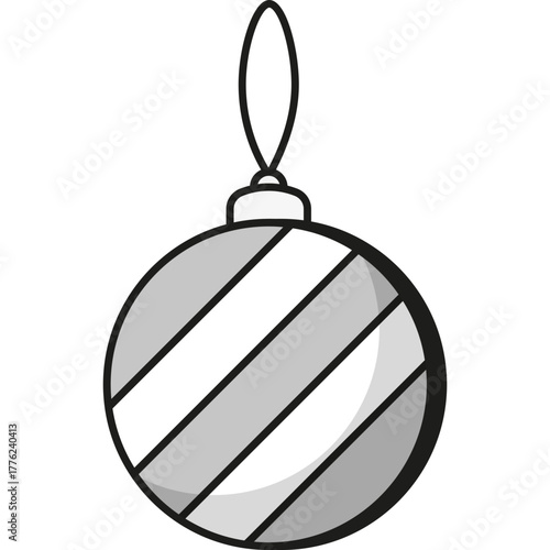 Christmas Ornament Decoration, Vector Icon Illustration