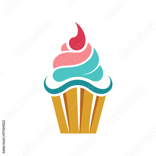 Cupcake logo svg editable vector 
