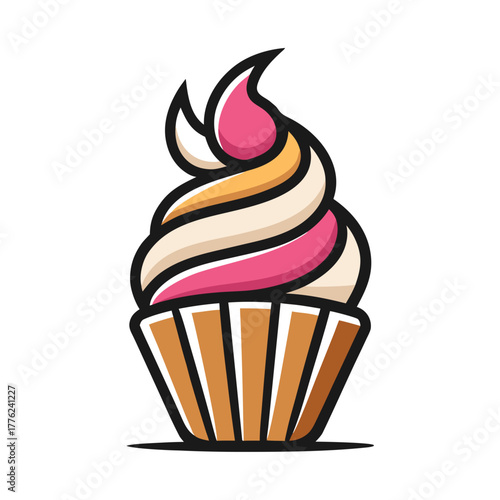Cupcake logo svg editable vector 