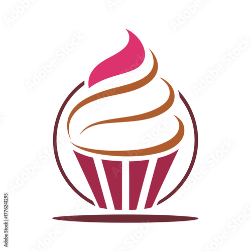 Cupcake logo svg editable vector 