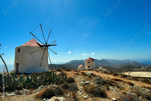 Greece, Amorgos Island, Chora, windmill