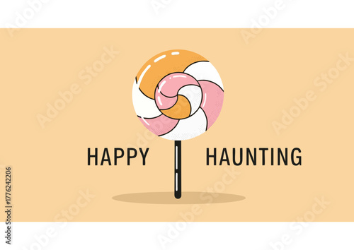Stylized colorful lollipop on a white background, vector illustration 
