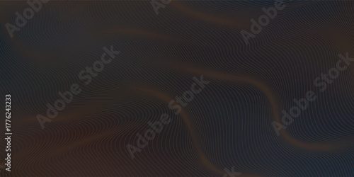 Abstract Topographic maps Pattern gold contour line Banner in texture black Background