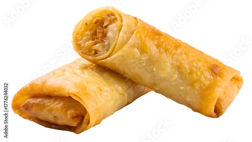 Vietnamese food Cha Gio or Vietnamese egg rolls isolated. PNG transparency
