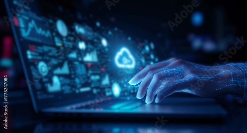 Futuristic Holographic Digital Interface Video for Technology Commercials, Corporate Innovation Videos, AI Product Demos, Virtual Reality Simulations, and Digital Transformation Webinars