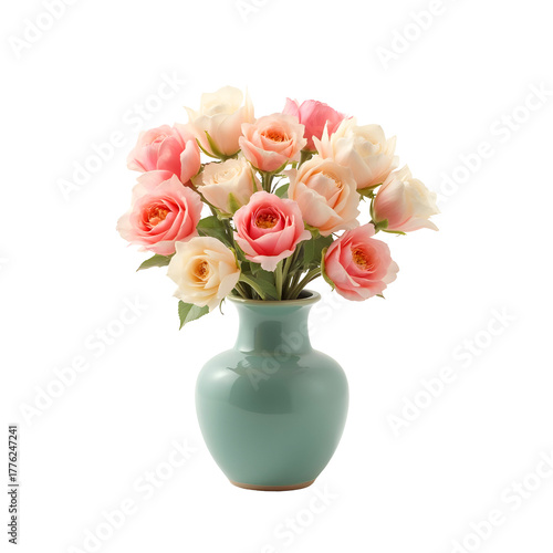 Wallpaper Mural Vase with flowers isolated Torontodigital.ca