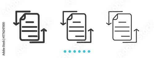 Document Exchange icon. Thin line icon vector