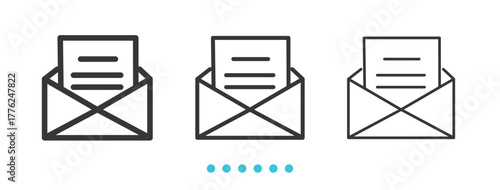 Document icon. Thin line icon vector