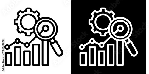 Predictive Analytics   Icon Set White Style Collection