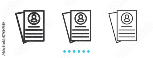 Application Form icon. Thin line icon vector