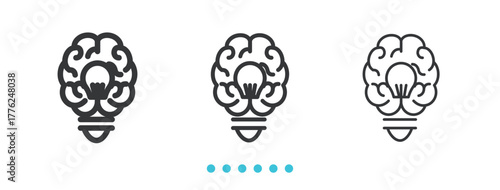 Brainstorming Icon. Thin line icon vector