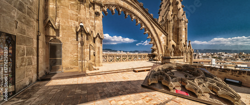 Cathedral of Santa María of Palma de Mallorca, La Seu, 14th-16th Century Gothic Style, Palma de Mallorca, Mallorca, Islas Baleares, Spain, Europe
