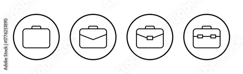Briefcase icon vector. suitcase sign and symbol. luggage symbol.