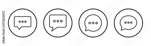 Chat icon vector. speech bubble sign and symbol. comment icon. message