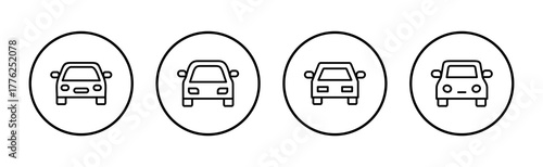 Car icon vector. car sign and symbol. small sedan