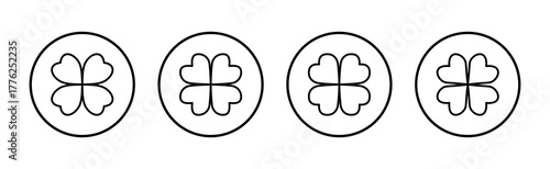 Clover icon vector. clover sign and symbol. four leaf clover icon.