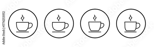 coffee cup icon vector. cup a coffee sign and symbol