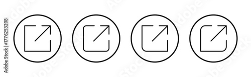 External link icon vector. link sign and symbol. hyperlink symbol