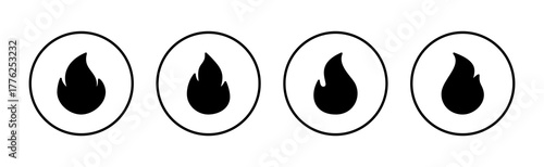 Fire icon vector. fire sign and symbol