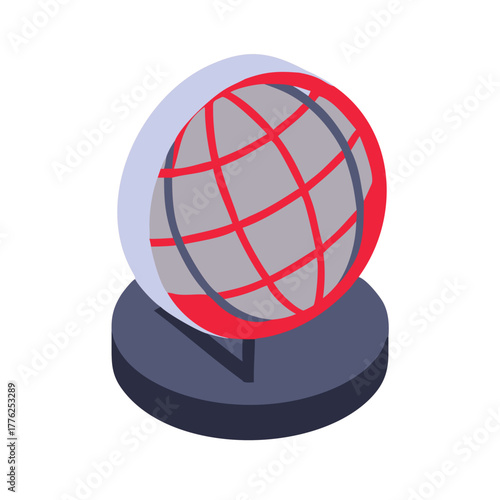 Globe 3D Isometric Icon