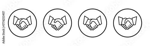 Handshake icon vector. business handshake sign and symbol. contact agreement