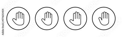 Hand icon vector. hand sign and symbol. palm