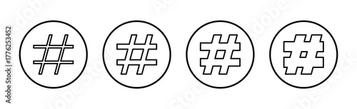 Hashtag icon vector. hashtag sign and symbol