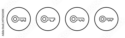 Key icon vector. Key sign and symbol.