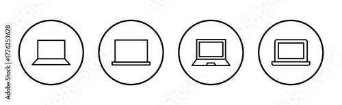 Laptop icon vector. computer sign and symbol