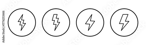Lightning icon vector. electric sign and symbol. power icon. energy sign