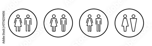 Man and woman icon vector. male and female sign and symbol. Girls and boys