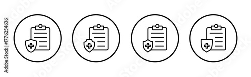 Medical insurance icon vector. health insurance sign and symbol