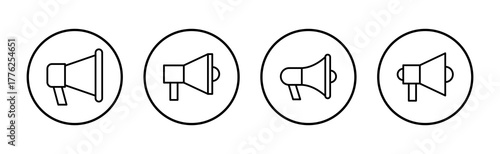 Megaphone icon vector. Loudspeaker sign and symbol