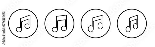 Music icon vector. note music sign and symbol