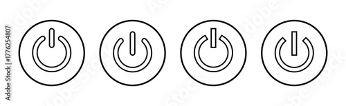 Power icon vector. Power Switch sign and symbol. Electric power