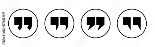 Quote icon vector. Quotation mark sign and symbol