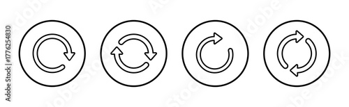 Refresh icon vector. Reload sign and symbol. Update icon.